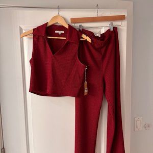 Two Piece Reformation - Small, Red, New with Tags